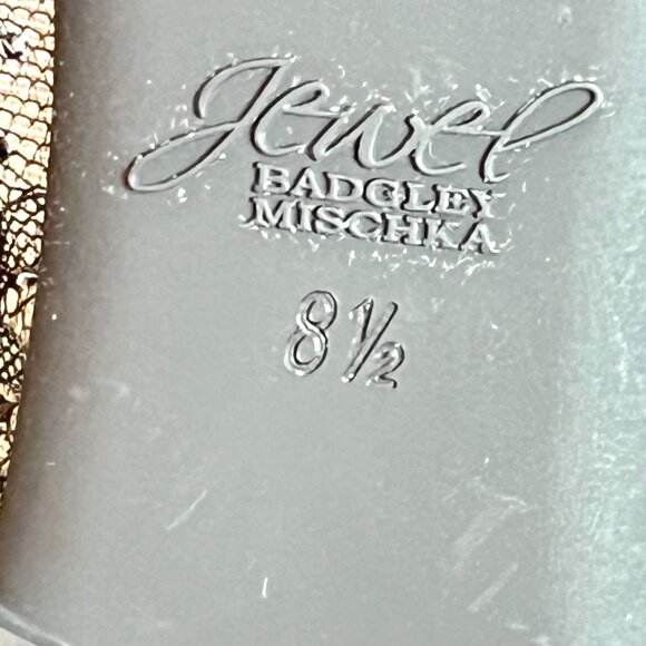 Jewel Badgley Mischka Womens Size 8.5 Black Lace Jeweled‎ Point Toe Flats Shoes - Picture 13 of 14